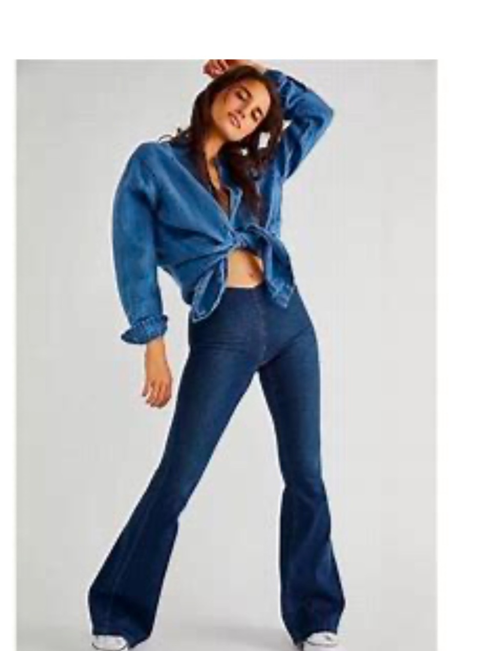 Free People Dark Blue Flared Bell-Bottom Jeggings NWT